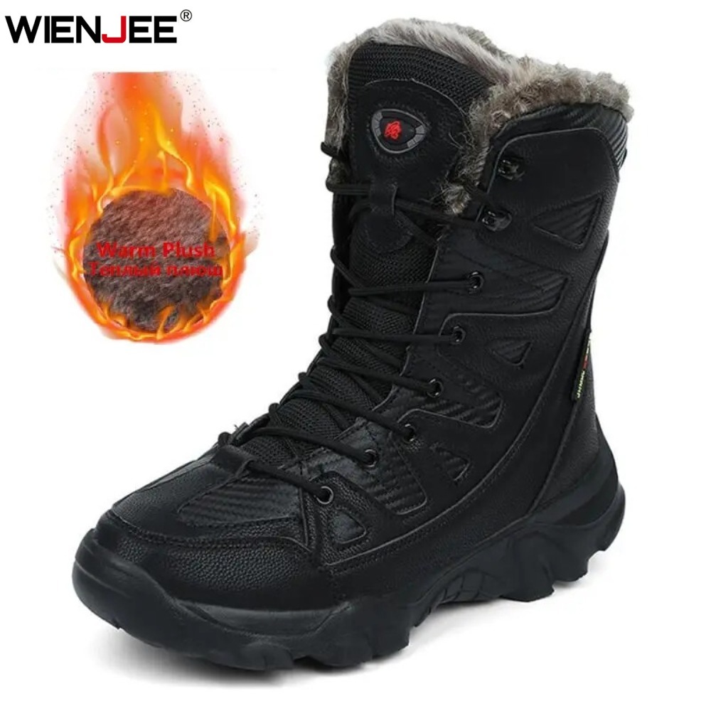Winter Boot Insulated - Winter Waterproof Men Boots Plush Super