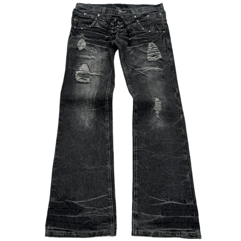 Men Shoes Jeans - Fashionable High Street Double Waisted Lace