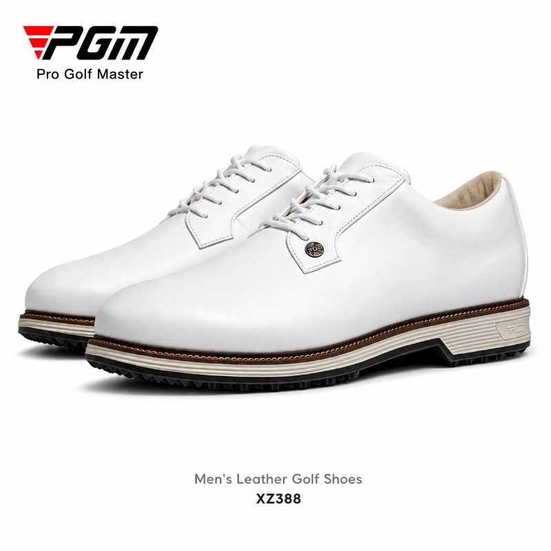 Men Shoes Eu To Us Size - PGM Men's Cow Leather Golf Shoes