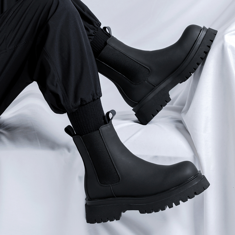 Men Shoes Brands - 2026 Platform Black High Top Boots