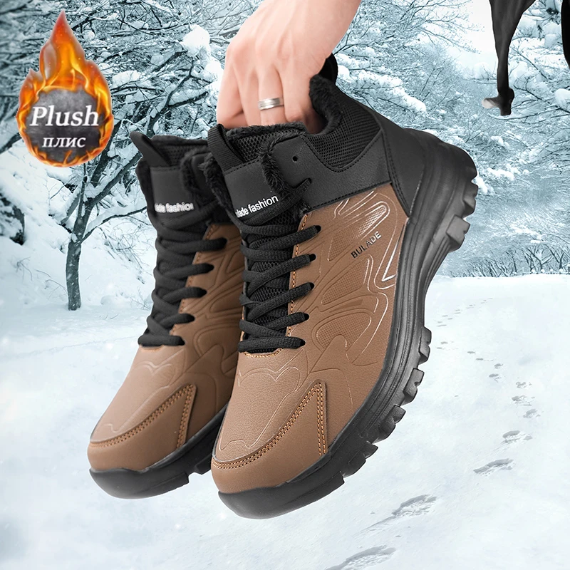 Winter Boot Insulated - ELUVA Men Snow Boots Waterproof Insulated