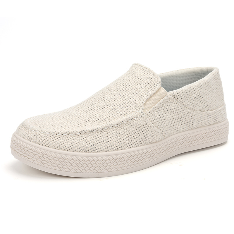 Men'S Shoes Daily Use - Men Linen Slip On Loafers Breathable