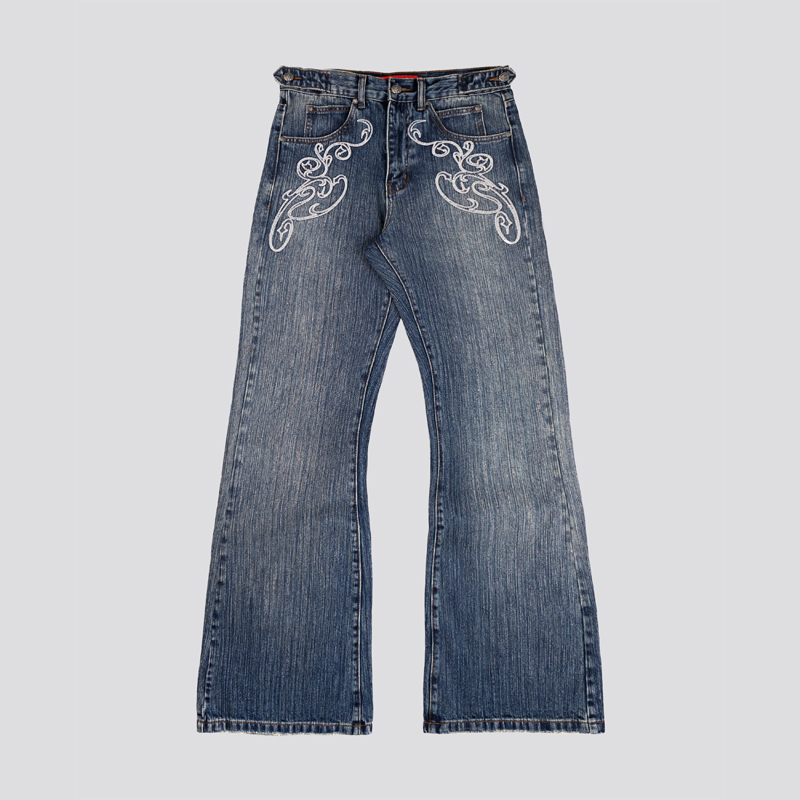 Y2k Blue Opening Bootcut Jeans - đánh giá và giá Men Shoes Jeans
