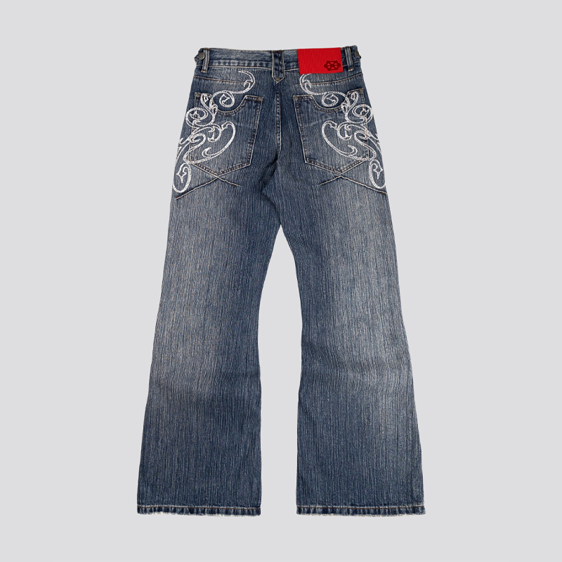 Y2k Blue Opening Bootcut Jeans - đánh giá và giá Men Shoes Jeans