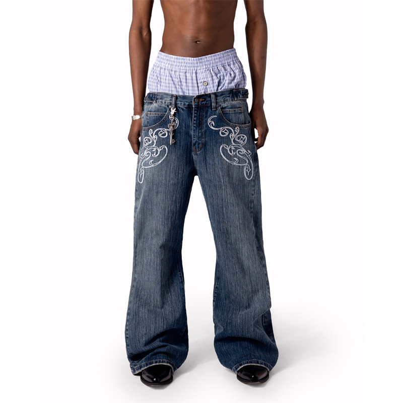 Y2k Blue Opening Bootcut Jeans - đánh giá và giá Men Shoes Jeans