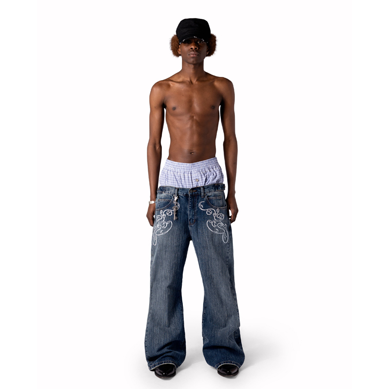 Y2k Blue Opening Bootcut Jeans - đánh giá và giá Men Shoes Jeans