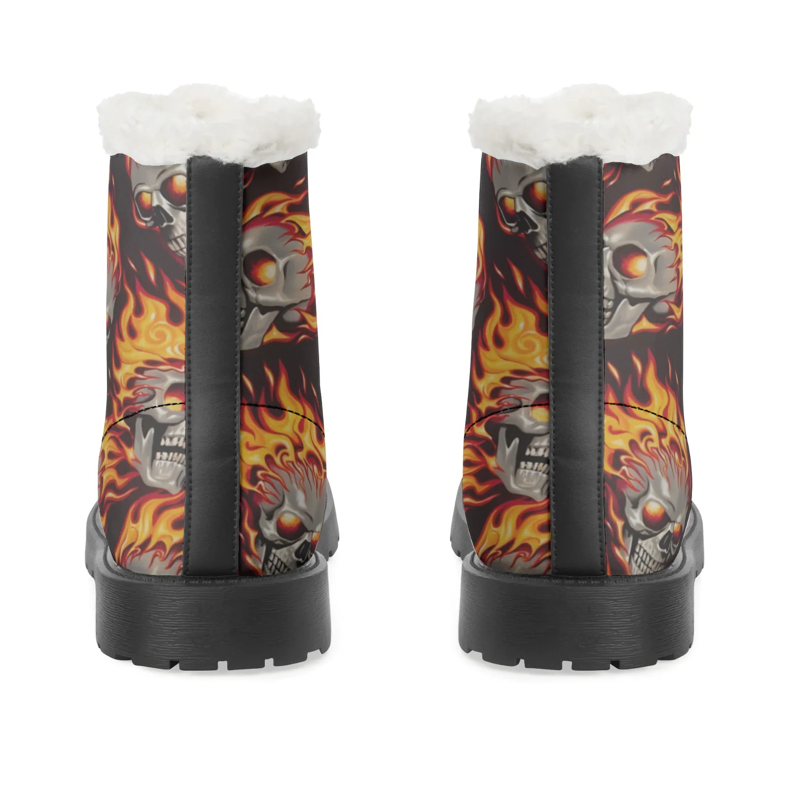 Fire Skull Patterns Snow Boots - đánh giá và giá Men Shoes Eu To Us Size