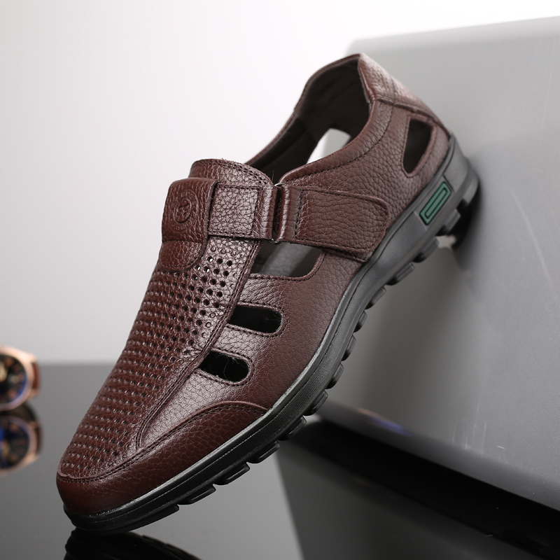 Men's Genuine Leather Sandals  - đánh giá và giá Men Shoes Eu To Us Size