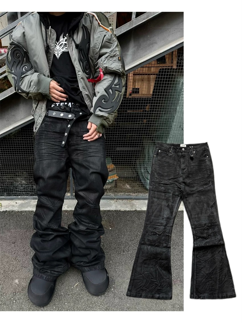 High street coated micro-flare - đánh giá và giá Men Shoes Jeans