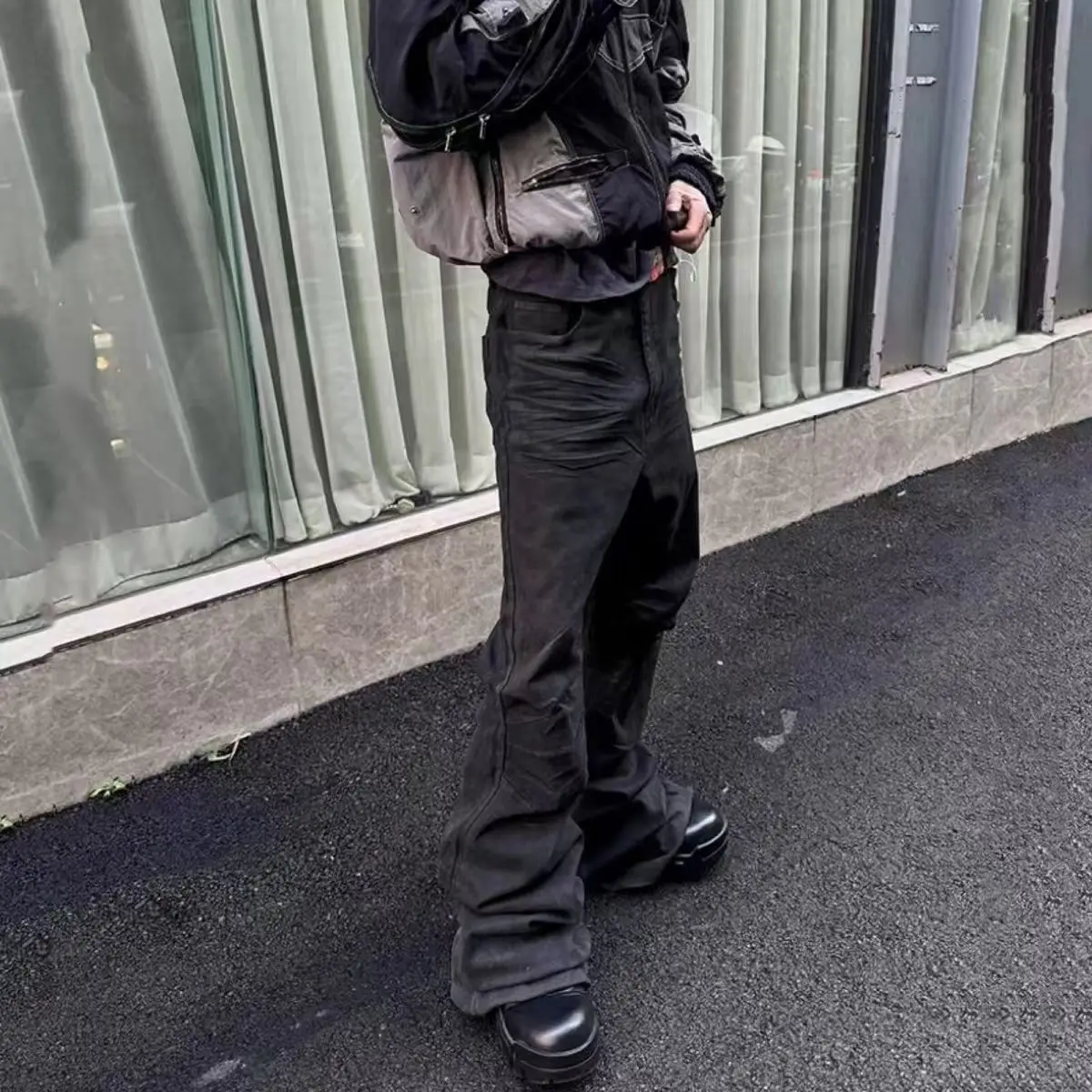 High street coated micro-flare - đánh giá và giá Men Shoes Jeans