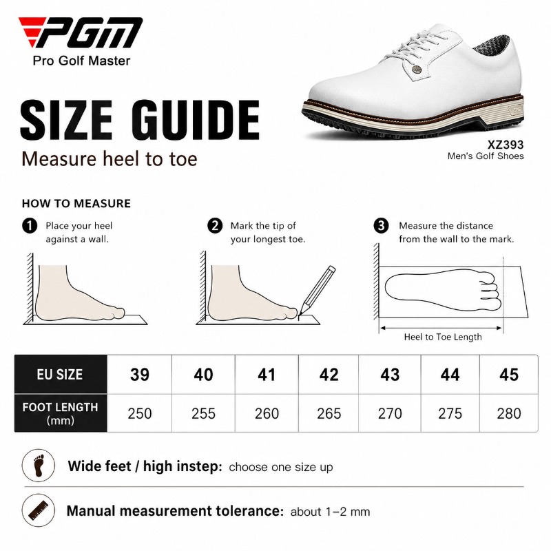 PGM Men's Waterproof Golf Shoe - đánh giá và giá Men Shoes Eu To Us Size